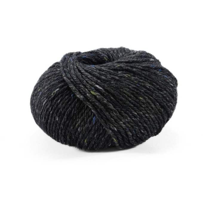 6 Пряжа Laines du Nord Aran Tweed, 50г - 90м, чорний, 30% альпака файн, 50% вовна, 20% віскоза