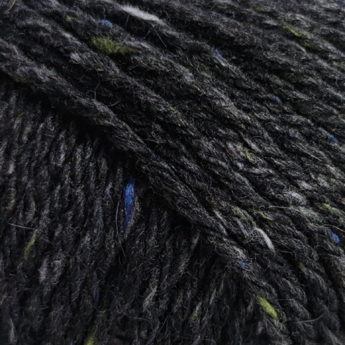 6 Пряжа Laines du Nord Aran Tweed, 50г - 90м, чорний, 30% альпака файн, 50% вовна, 20% віскоза