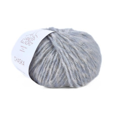 6 Пряжа Laines du Nord Chaska, 25г - 125м, сірий, 34% вовна, 10% кашемір, 16% бавовна, 29% нейлон, 11% металевий PL