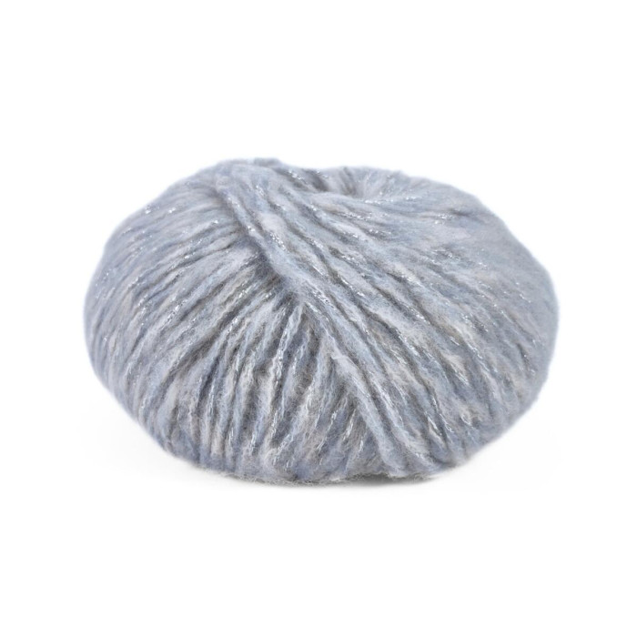 6 Пряжа Laines du Nord Chaska, 25г - 125м, сірий, 34% вовна, 10% кашемір, 16% бавовна, 29% нейлон, 11% металевий PL
