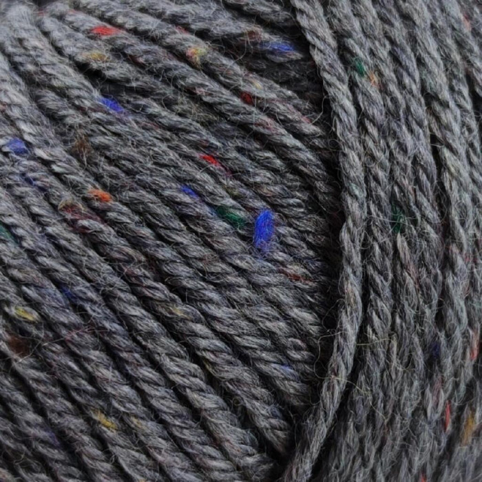 6 Пряжа Laines du Nord Holiday Tweed, 50г - 125м, сірий, 50% вовна, 39% акрил, 11% віскоза