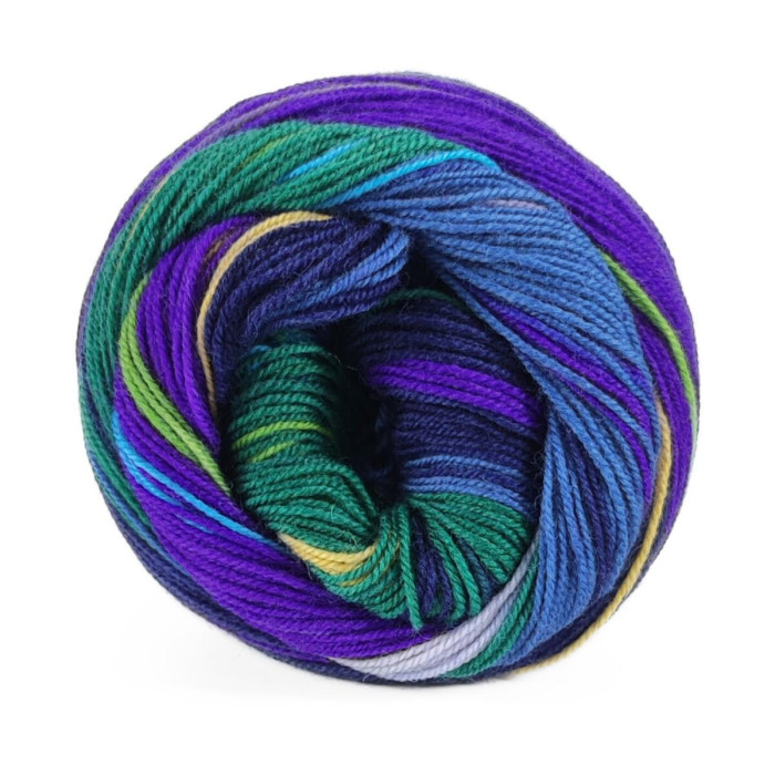 6 Пряжа Laines du Nord Indulgence Sock, 100г - 420м, різнокольоровий, 75% вовна, 25% нейлон