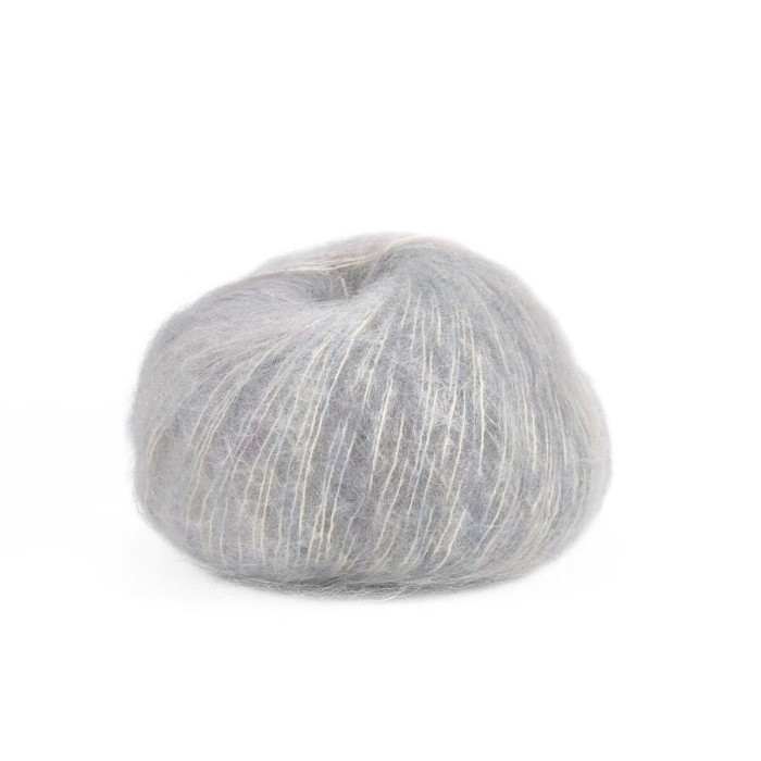60 Пряжа Adriafil Desiderio, 25г - 160м, блакитно-сірий, 55% мохер, 23% вовна екстрафайн, 22% шовк