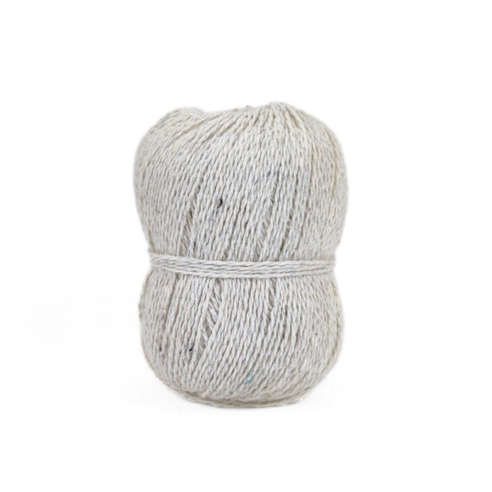 60 Пряжа Adriafil Fenice, 50г - 155м, сіро-білий, 80% бавовна перероблена, 15% бавовна, 5% інші волокна