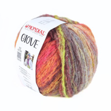 600 Пряжа Mondial Giove, 300г - 600м, мультиколор, 25% вовна, 70% мікрофібра PC, 5% мікрофібра PL