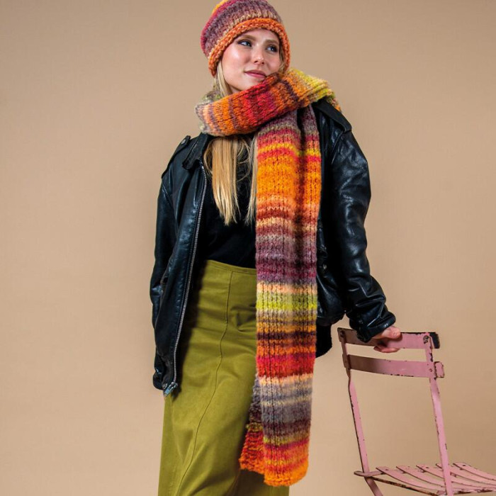 600 Пряжа Mondial Giove, 300г - 600м, мультиколор, 25% вовна, 70% мікрофібра PC, 5% мікрофібра PL