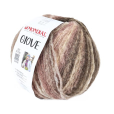 602 Пряжа Mondial Giove, 300г - 600м, мультиколор, 25% вовна, 70% мікрофібра PC, 5% мікрофібра PL