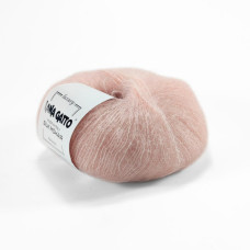 6023 Пряжа Lana Gatto Silk Mohair, 25г - 212м, персик, 75% супер кідмохер, 25% шовк