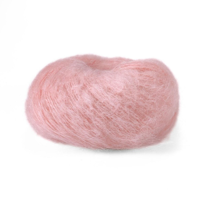 6023 Пряжа Lana Gatto Wool Mohair, 50г - 90м, ніжно-рожевий, 73% мохер, 27% вовна