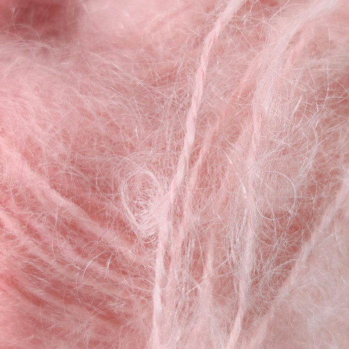 6023 Пряжа Lana Gatto Wool Mohair, 50г - 90м, ніжно-рожевий, 73% мохер, 27% вовна