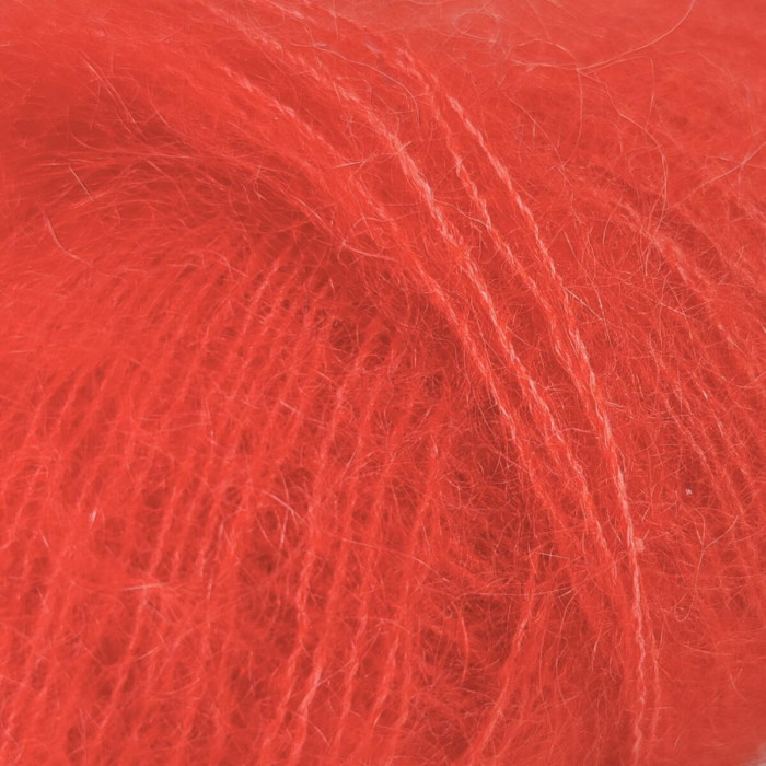 6024 Пряжа Lana Gatto Silk Mohair, 25г - 212м, червоний, 75% супер кідмохер, 25% шовк