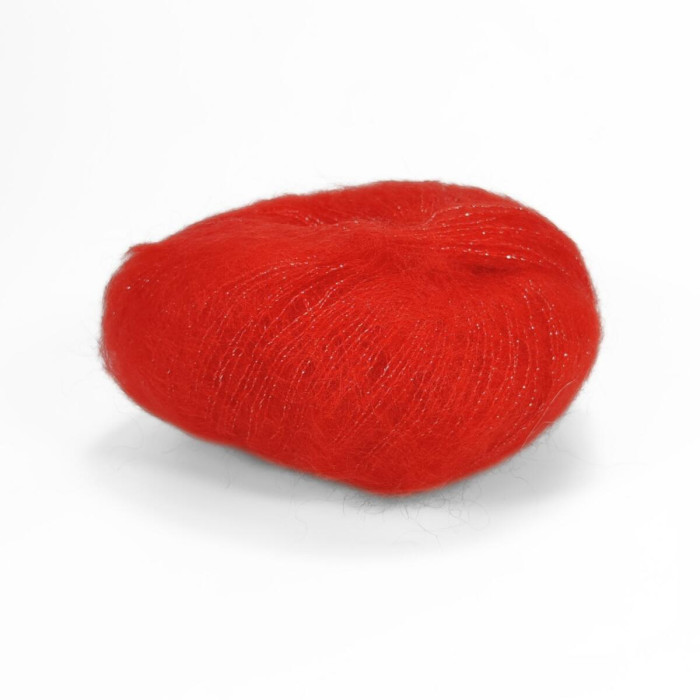 6024 Пряжа Lana Gatto Silk Mohair Lux, 25г - 210м, червоний, 78% cуперкід мохер, 14% шовк, 4% нейлон, 4% поліамід