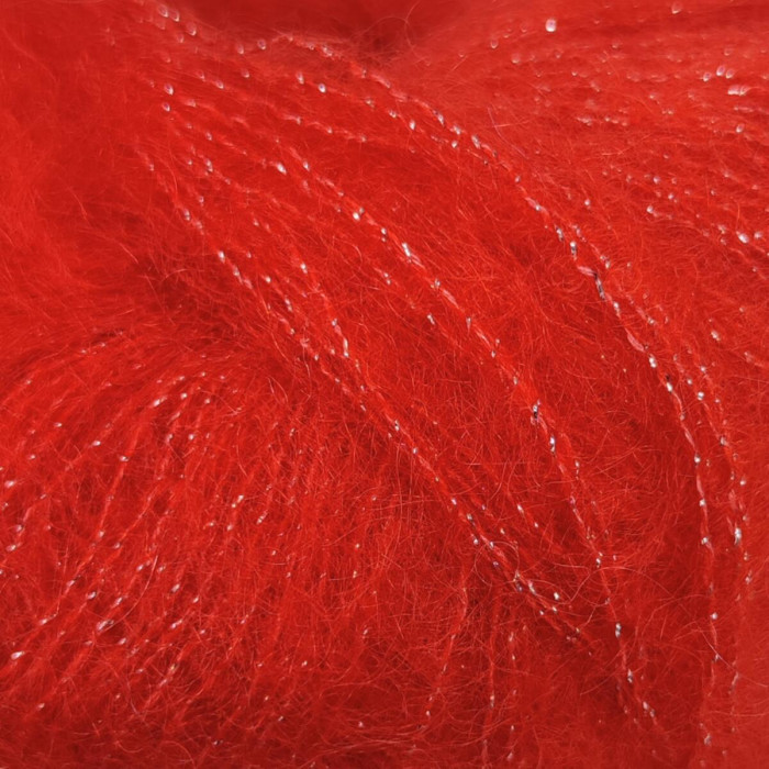 6024 Пряжа Lana Gatto Silk Mohair Lux, 25г - 210м, червоний, 78% cуперкід мохер, 14% шовк, 4% нейлон, 4% поліамід