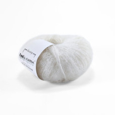 6027 Пряжа Lana Gatto Silk Mohair, 25г - 212м, білий, 75% супер кідмохер, 25% шовк