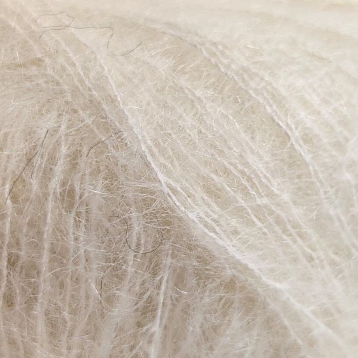 6028 Пряжа Lana Gatto Silk Mohair, 25г - 212м, молочний, 75% супер кідмохер, 25% шовк