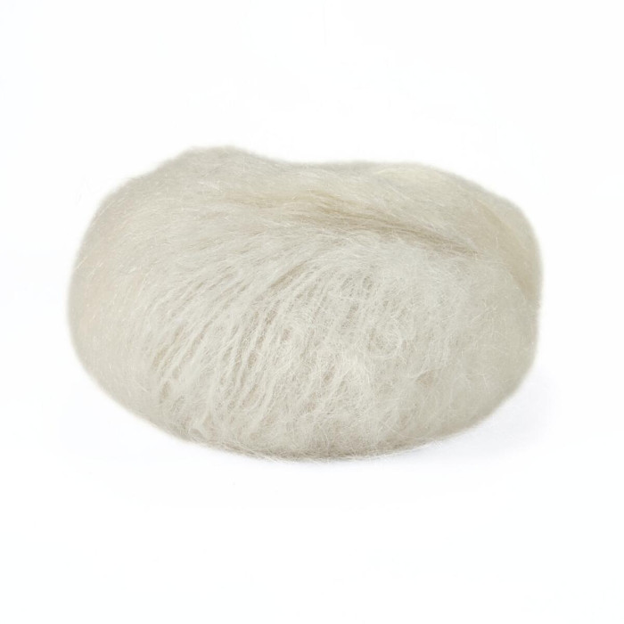 6028 Пряжа Lana Gatto Wool Mohair, 50г - 90м, перлинний, 73% мохер, 27% вовна
