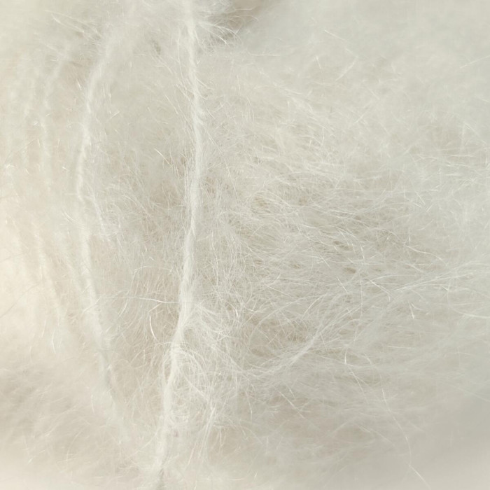 6028 Пряжа Lana Gatto Wool Mohair, 50г - 90м, перлинний, 73% мохер, 27% вовна