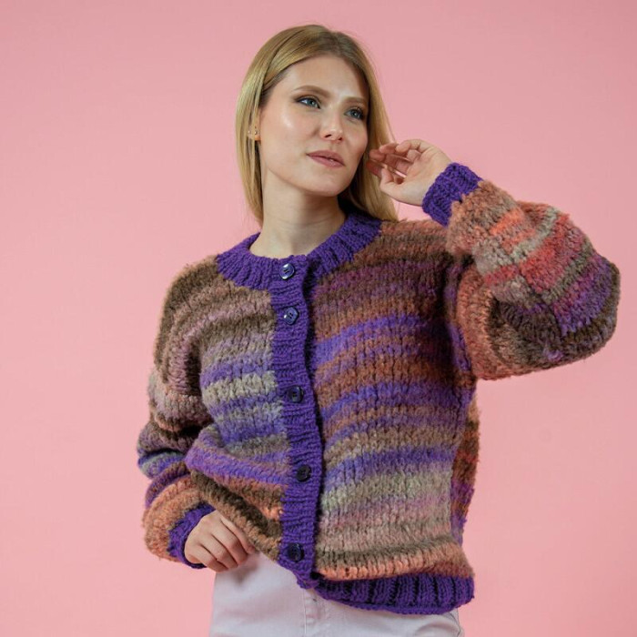 603 Пряжа Mondial Giove, 300г - 600м, мультиколор, 25% вовна, 70% мікрофібра PC, 5% мікрофібра PL