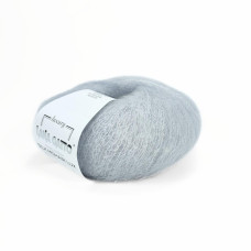6033 Пряжа Lana Gatto Silk Mohair Lux, 25г - 210м, сіра перлина, 78% cуперкід мохер, 14% шовк, 4% нейлон, 4% поліамід