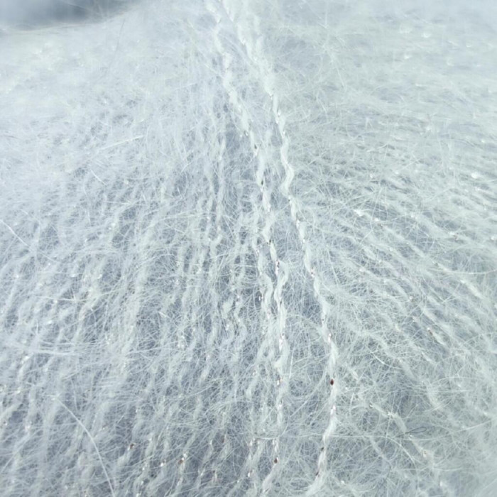 6033 Пряжа Lana Gatto Silk Mohair Lux, 25г - 210м, сіра перлина, 78% cуперкід мохер, 14% шовк, 4% нейлон, 4% поліамід