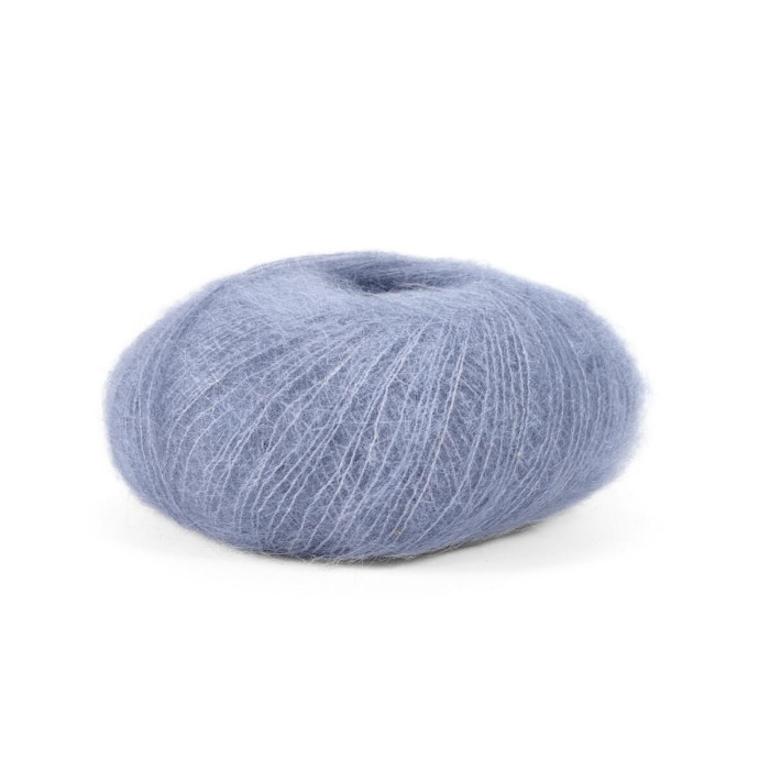 6034 Пряжа Lana Gatto Silk Mohair, 25г - 212м, джинс, 75% супер кідмохер, 25% шовк