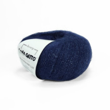 6035 Пряжа Lana Gatto Silk Mohair Lux, 25г - 210м, темно синій, 78% cуперкід мохер, 14% шовк, 4% нейлон, 4% поліамід