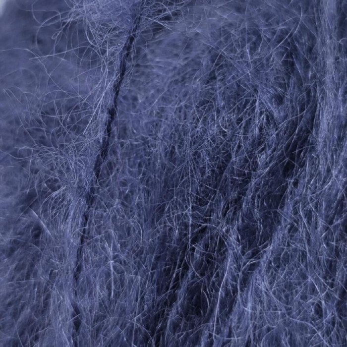 6035 Пряжа Lana Gatto Wool Mohair, 50г - 90м, темно-синій, 73% мохер, 27% вовна
