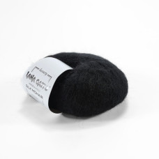 6037 Пряжа Lana Gatto Silk Mohair, 25г - 212м, чорний, 75% супер кідмохер, 25% шовк