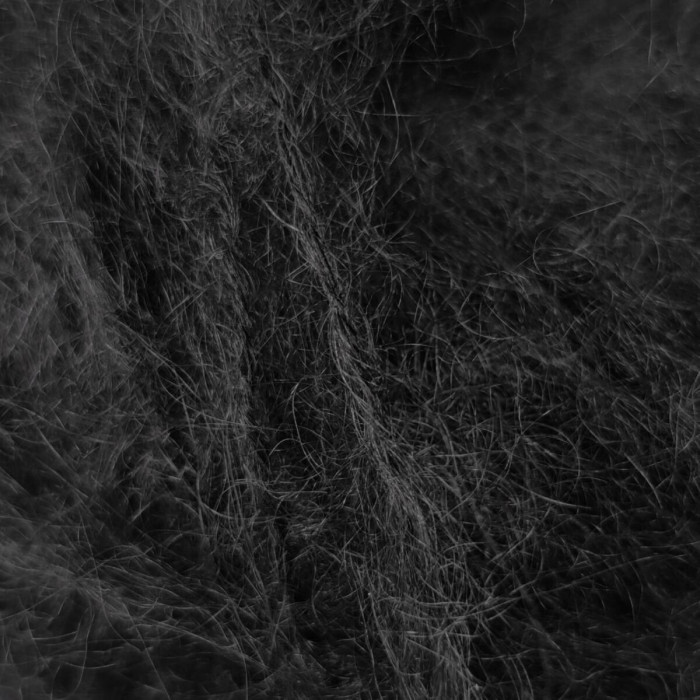 6037 Пряжа Lana Gatto Wool Mohair, 50г - 90м, чорний, 73% мохер, 27% вовна