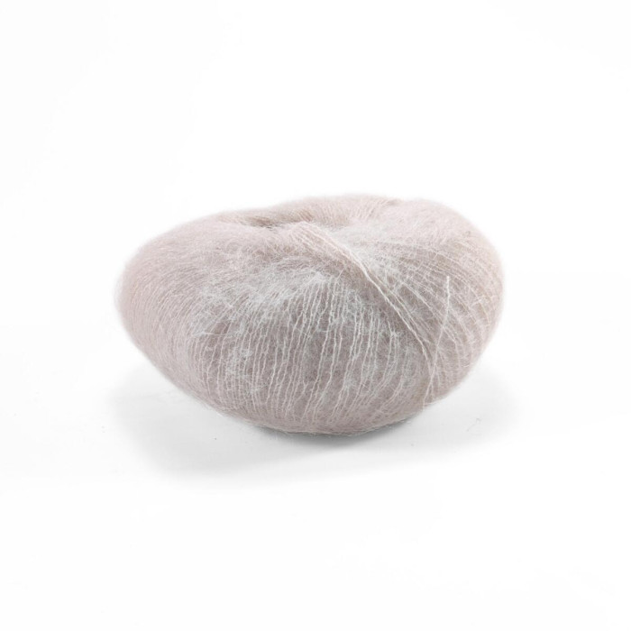 6039 Пряжа Lana Gatto Silk Mohair, 25г - 212м, кремовий, 75% супер кідмохер, 25% шовк