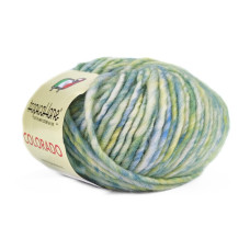 605 Пряжа Tropical Lane Colorado, 80г - 80м, салатово-блакитний мультіколор, 100% вовна