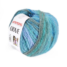 606 Пряжа Mondial Giove, 300г - 600м, мультиколор, 25% вовна, 70% мікрофібра PC, 5% мікрофібра PL
