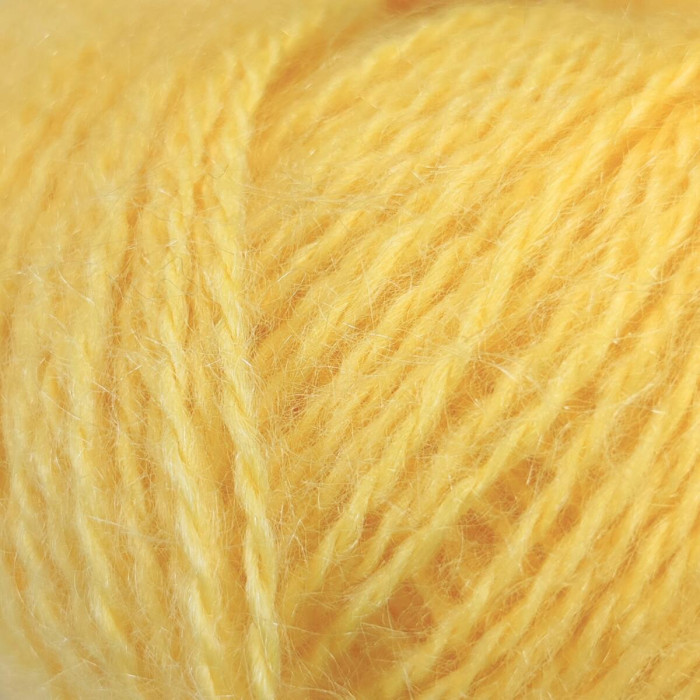 608 Пряжа Mondial Dolce Mohair, 50г - 150м, жовтий, 60% кід мохер, 40% акрил