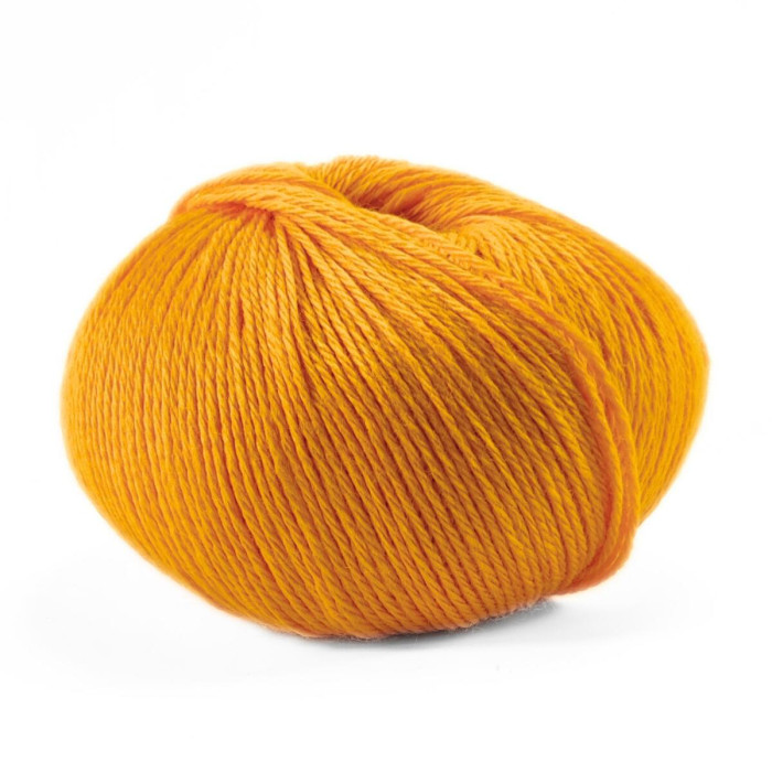 61 Пряжа Campolmi Filati Svezia, 100г - 250м, сонячно-жовтий, 50% вовна, 50% акрил