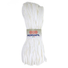 61 Рафія Adriafil Rafia Filato, 50г - 100-150м, білий, 100% рослинна целюлоза