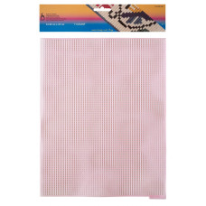 61007/08 Канва пластикова №7, рожева, 25х32, 5 см, Pony (Індія), тканина для вишивки