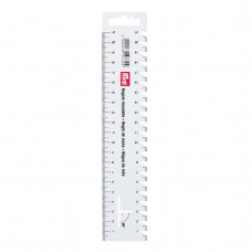 610730 Лінійка для розмітки і вимірювання 4,5х23 см, 21 см шкала, білий колір. Prym