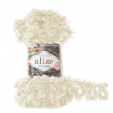 6113 Пряжа Puffy Fur 100гр-6м (квітка ванілі). Alize