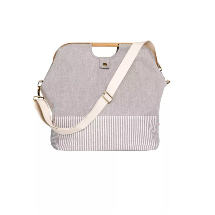 612560 Сумка Store & Travel 40,5х25х45 см, тканина/бамбук, сіра Prym
