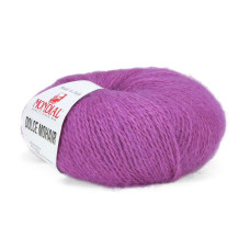 613 Пряжа Mondial Dolce Mohair, 50г - 150м, бузковий, 60% кід мохер, 40% акрил