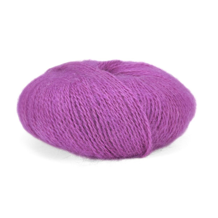 613 Пряжа Mondial Dolce Mohair, 50г - 150м, бузковий, 60% кід мохер, 40% акрил