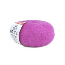 613 Пряжа Mondial Kid Seta, 25г - 210м, ліловий, 70% суперкід мохер, 30% шовк