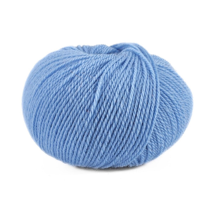 616 Пряжа Mondial BioLanaFine, 50г - 175м, блакитний, 100% вовна