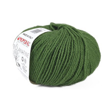 617 Пряжа Mondial BioLanaFine, 50г - 175м, зелений, 100% вовна