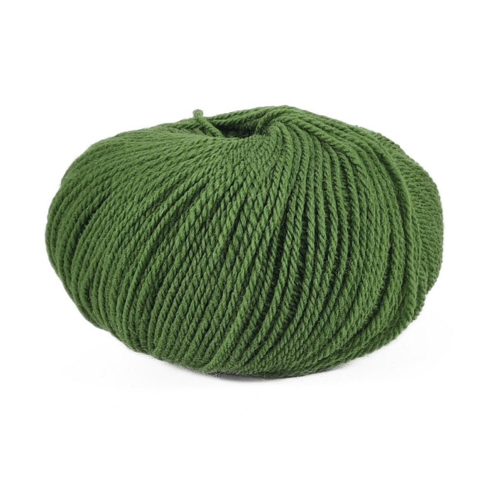 617 Пряжа Mondial BioLanaFine, 50г - 175м, зелений, 100% вовна