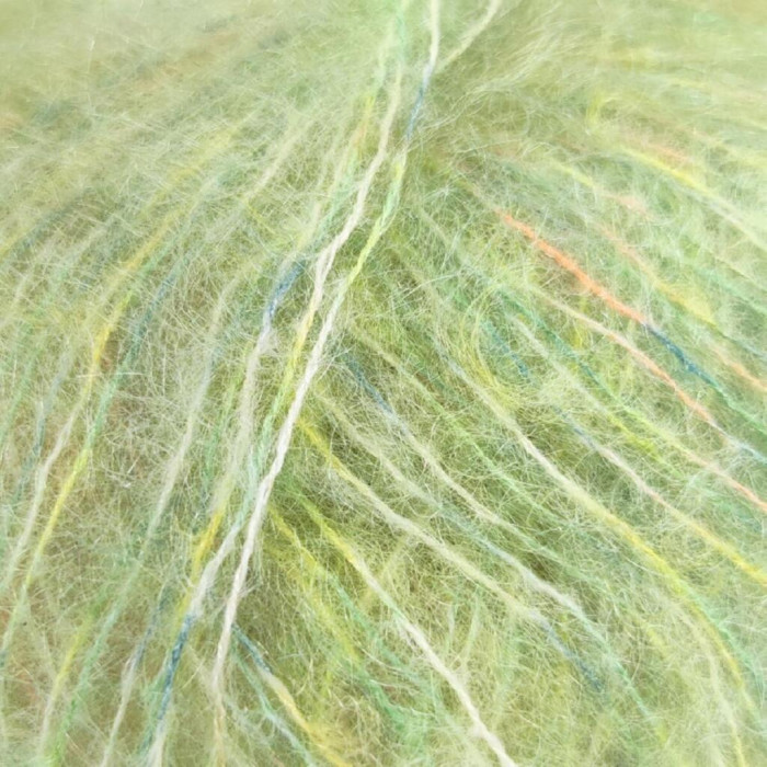 62 Пряжа Adriafil Desiderio, 25г - 160м, салатовий, 55% мохер, 23% вовна екстрафайн, 22% шовк