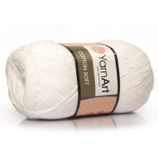 62 Пряжа Cotton Soft 100гр - 600м (Білий) YarnArt