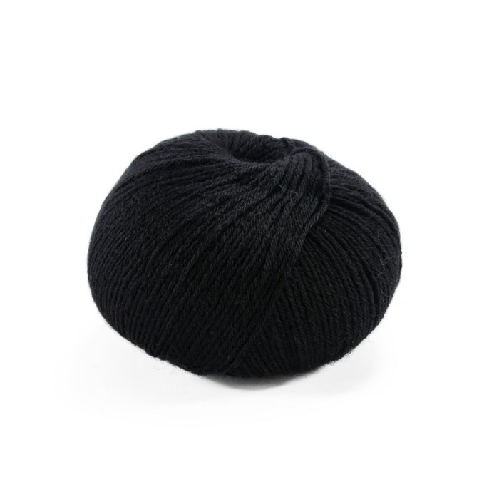623 Пряжа Campolmi Filati Baby, 50г - 200м, чорний, 100% меринос