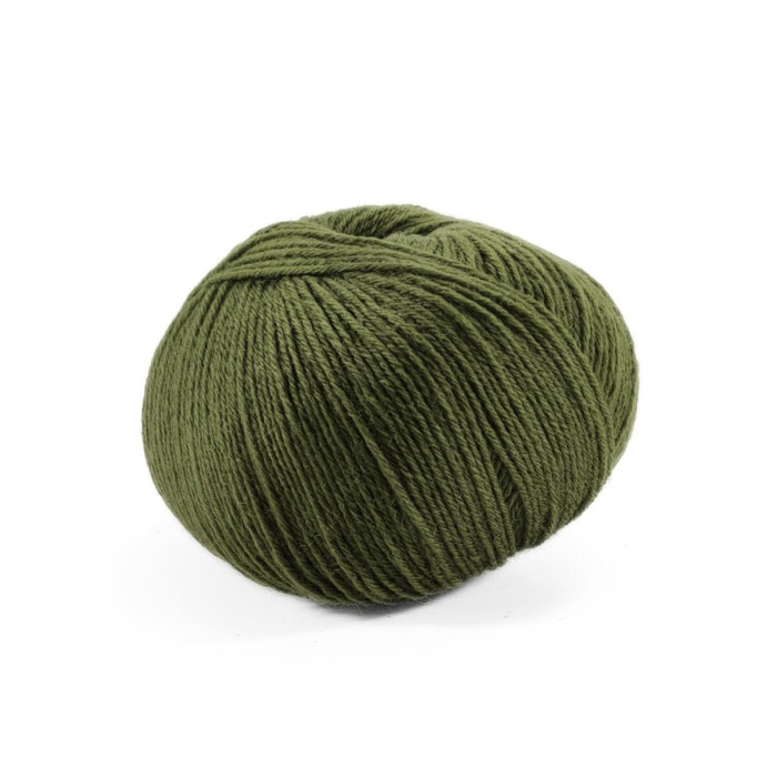 628 Пряжа Campolmi Filati Baby, 50г - 200м, мілітарі-зелений, 100% меринос
