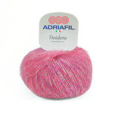 63 Пряжа Adriafil Desiderio, 25г - 160м, малиновий, 55% мохер, 23% вовна екстрафайн, 22% шовк
